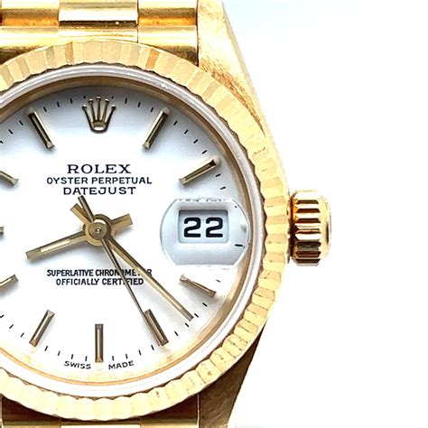 rolex gold with white face|rolex white face datejust.